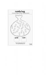 English worksheet: candy bag