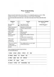 English worksheet: How to ask questions