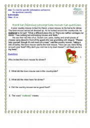 English Worksheet: reading