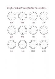 English worksheet: Time