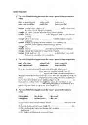 English Worksheet: Expressions with DO, MAKE, and TAKE