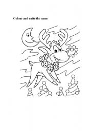 English Worksheet: Reindeer