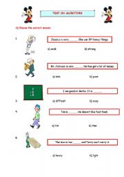 English Worksheet: opposite adjectives test