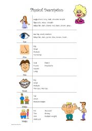 English Worksheet: Physical description