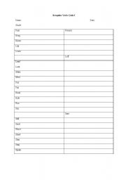 English worksheet: Irregular verbs set 2