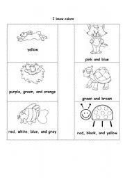 English Worksheet: I know colors