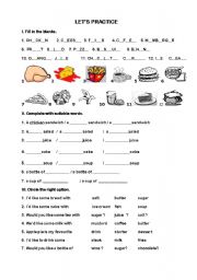 English Worksheet: What would you like ?