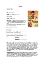 English worksheet: Reviews