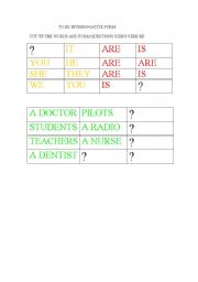 English worksheet: to interrogative form