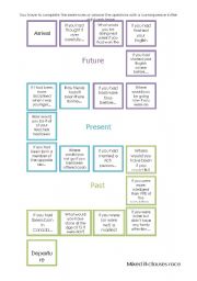 English Worksheet: Mixed if-clause race