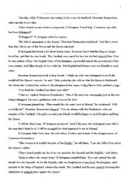 English Worksheet: 3 musketeers part 2