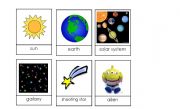 English Worksheet: flashcard space