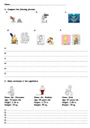 English Worksheet: comparatives and superlatives 2.