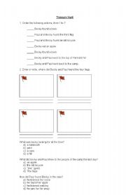 English Worksheet: Treasure Hunt