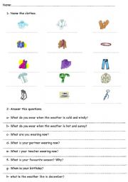 English worksheet: clothes, comparatives and superlatives