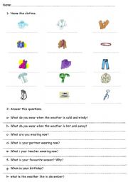 English Worksheet: clothes, comparatives and superlatives