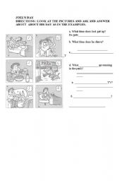 English Worksheet: Daily Routine