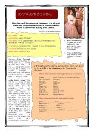 English Worksheet: FILM - Anna and the King - vocabs, comprehension, writing, speaking