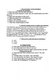 English Worksheet:  the pedestrian