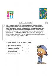 English Worksheet: Present Simple Tense Reading