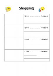 English Worksheet: Catalogue Shopping List Template