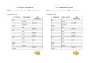 English Worksheet: irregular verbs mini test