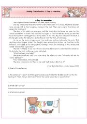 English Worksheet: Reading Comprehension: A Day to remember