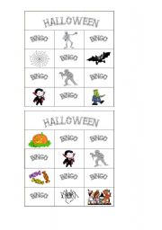 English Worksheet: Halloween bingo part 3