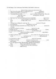 English worksheet: Past tenses