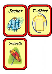 English Worksheet: 19 CLOTHES FLASHCARDS - Set 2/2 