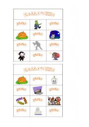English Worksheet: Halloween bingo part 7