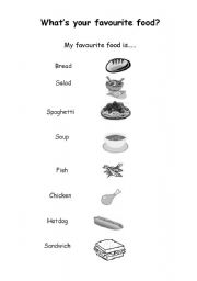 English Worksheet: What;s your favourite food?