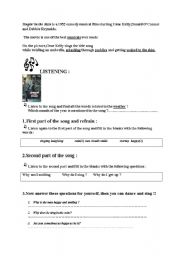 English Worksheet: Song 