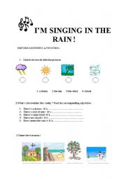 English Worksheet: Song: 