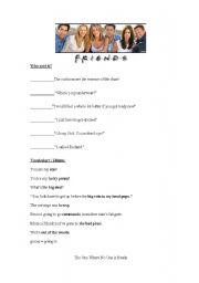 English Worksheet: Friends TV show: 