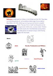 English Worksheet: Halloween