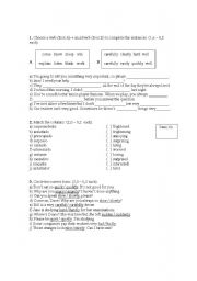 English worksheet: Adjectives