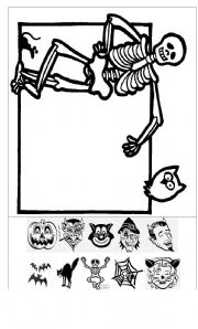 English Worksheet: HALLOWEEN CRAFT CARD