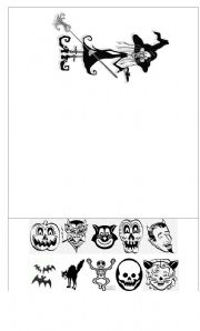 English worksheet: HALLOWEEN CRAFT CARD