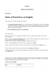 English worksheet: sentence stress