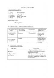 English Worksheet: lesson plan