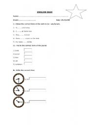 English worksheet: EXAM