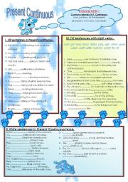 English Worksheet: Present Continuous