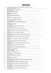 English Worksheet: Rephrasing