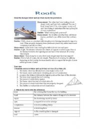 English Worksheet: roofs