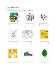 English Worksheet: school subjects