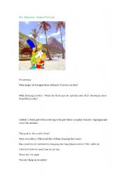 English Worksheet: The Simpsons in Brazil