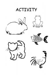 English worksheet: animals