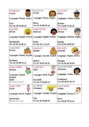 English Worksheet: Oral expression in pairs