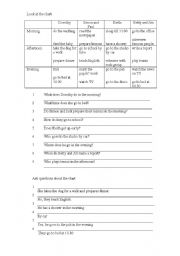 English worksheet: Simple present chart
